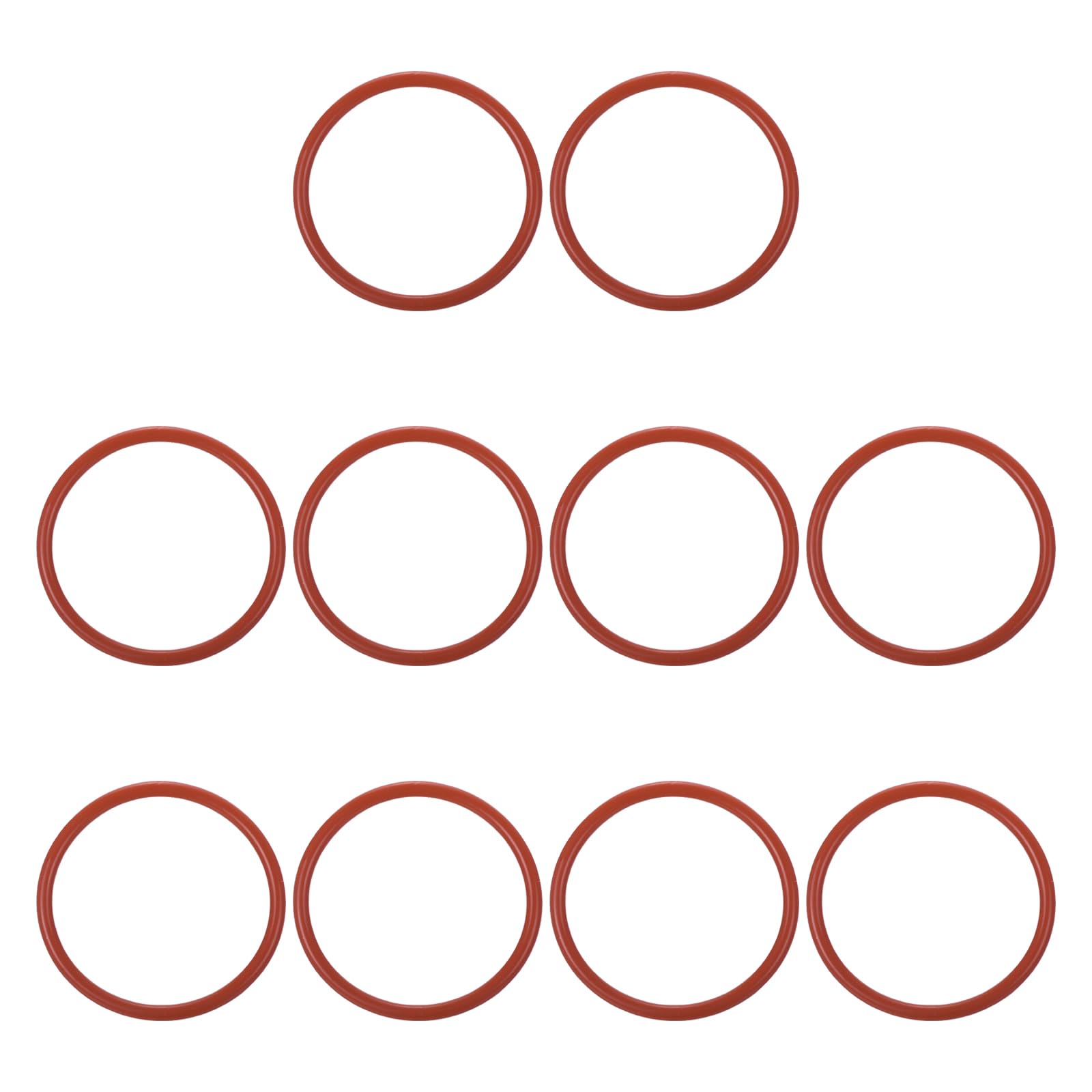 PATIKIL O-Ring Silicone 43mm OD 37mm ID 3mm Larghezza, 10 Pezzi Anelli per Rubinetti Guarnizione Metrica VMQ Ricambio per Riparazione Valvole Compressore Idraulico, Rosso