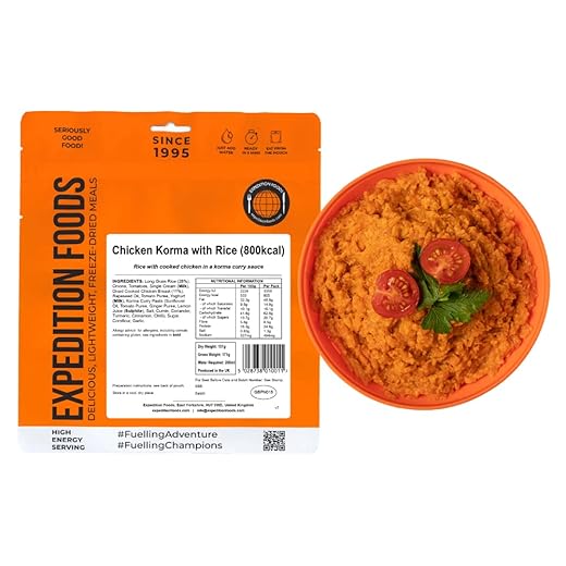 Expedition Foods Chicken Korma with Rice (800kcal) - Freeze Dried Meal