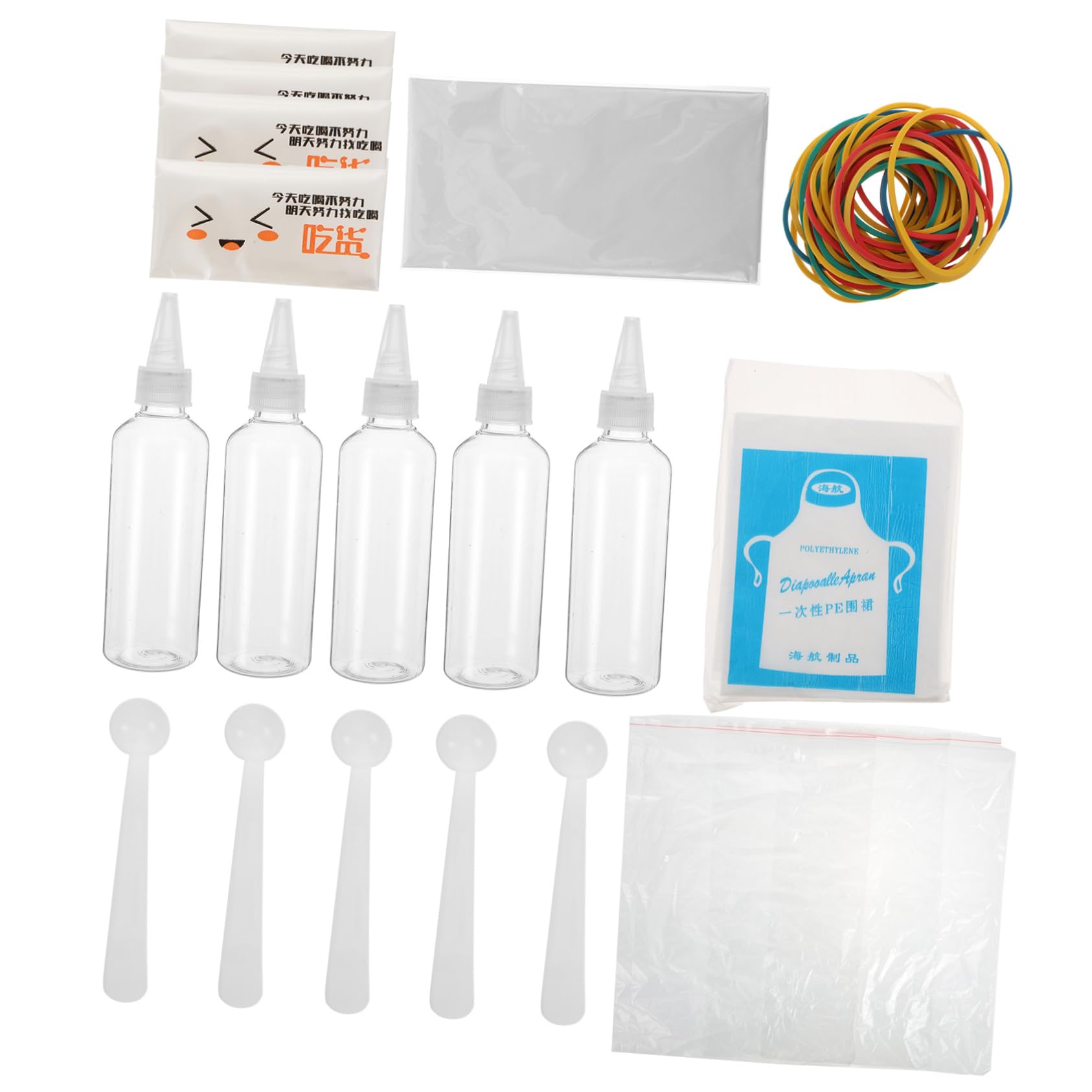 ERINGOGO 1Set Tie Dye Kit Fun Tie Dye Supplies with Bags Gloves Table Cover Apron and Assorted Tools for Projects