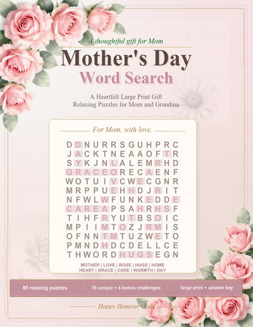 Mother's Day Word Search: A Heartfelt Large Print Gift: Relaxing Puzzles for Mom and Grandma