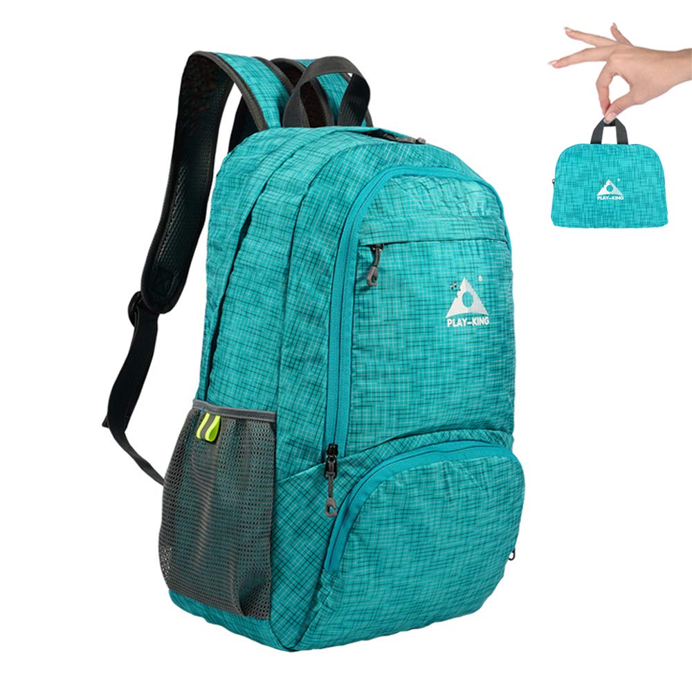 PLAY-KING25L Foldable Waterproof Water Resistance Lightweight Backpack for Shopping Travel or Hiking, for Men or Women