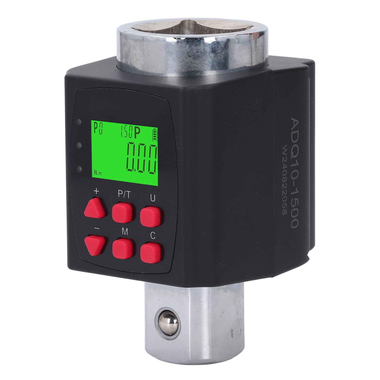 Keenso Elektroniczny Konwerter Klucza Skrętnego Precyzyjny Adapter Cyfrowy do Rowerów i Samochodów Napęd 1-calowy 15-1500 Nm