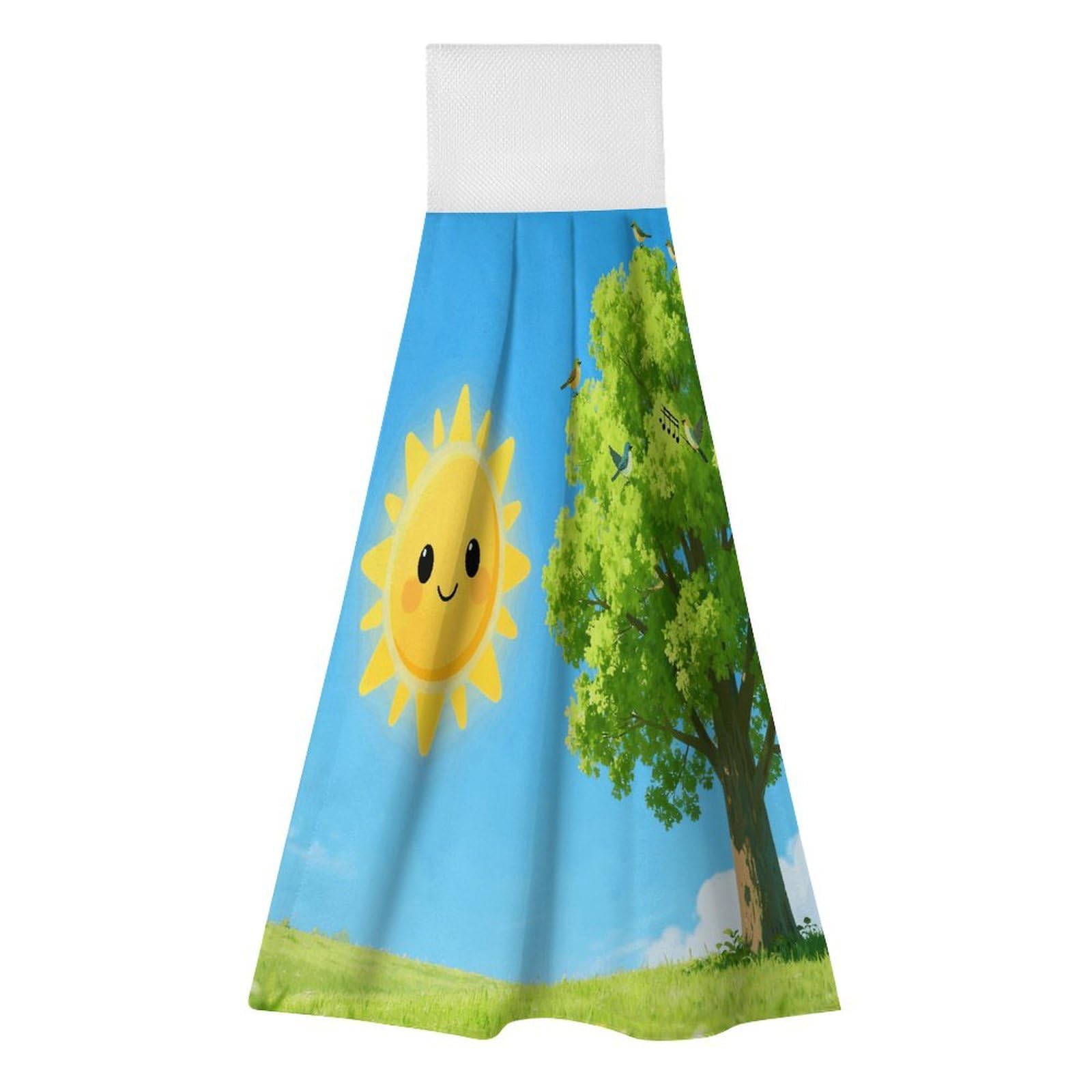LZQPOEAS Sunshine Hand Towel Reusable Polyester Towel Quick Dry Microfiber Washcloths, Reusable Lint Free Cleaning Towels for Bathroom Kitchen Hotel Spa Home Daily Use
