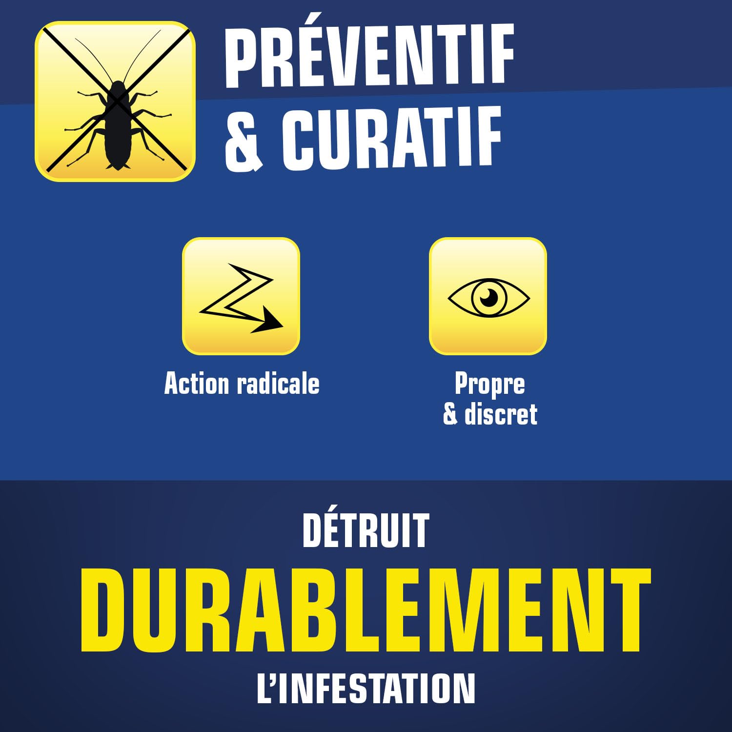 K.PRO Expert Boîtes à Appât Cafards et Blattes 4 pièces Action Radicale Propre Discret