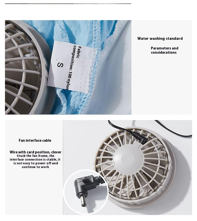 Unisex Cooling Jacket Air-Conditioned with Moisture-Wicking Fabric for Summer Sports/Outdoor Heat Protection4