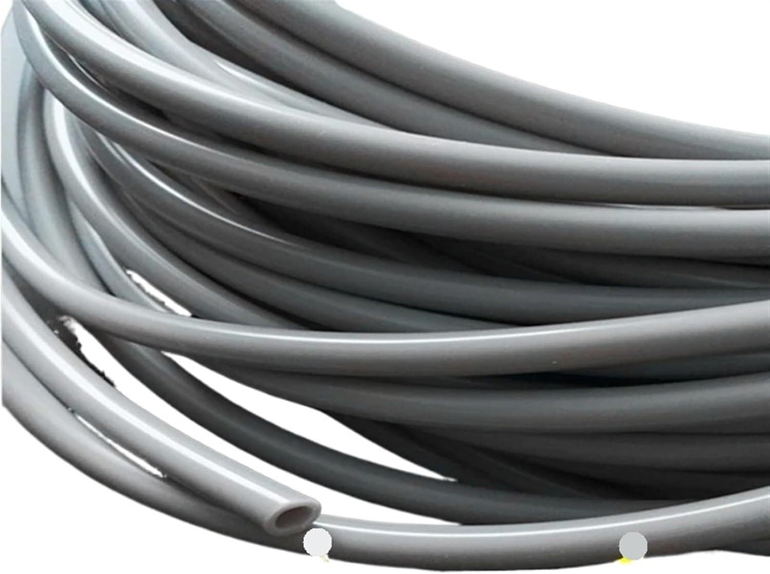 Tuyau silicone alimentaire 3x5mm pour bière et lait - Tube flexible en caoutchouc gris