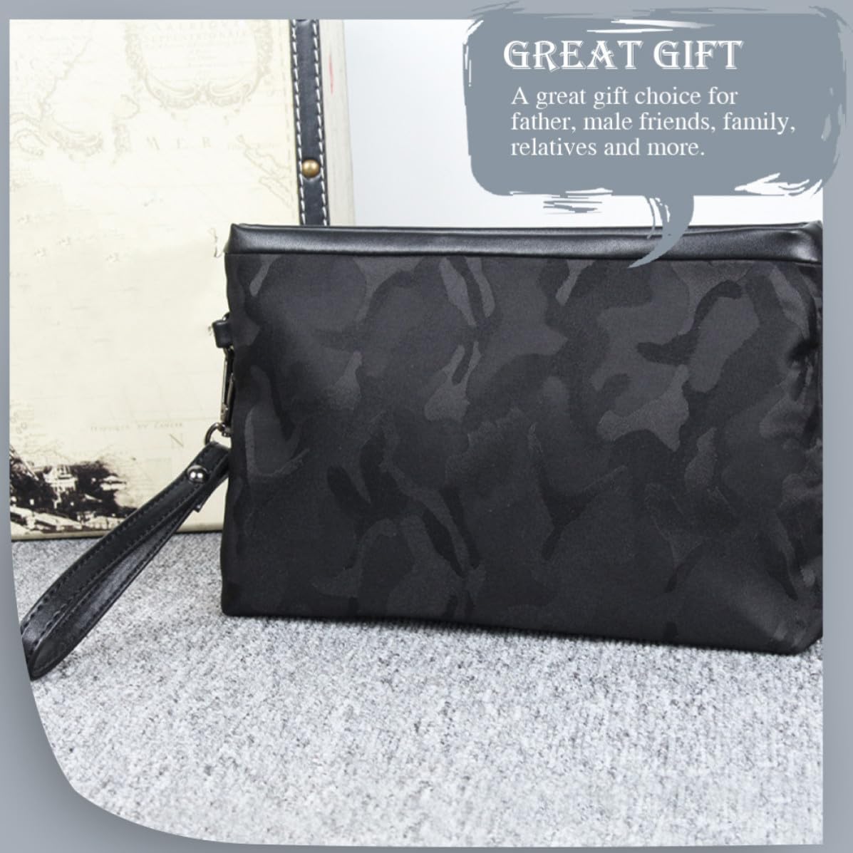 FAVOMOTO Handheld Wallet Oxford Cloth Camouflage Large Capacity Men's image 4