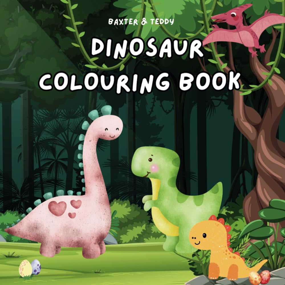 Dinosaur Colouring Book for Kids and Adults: Roar into a World of Fun and Colour: Unleash Your Inner Artist: A Dinosaur Colouring Adventure