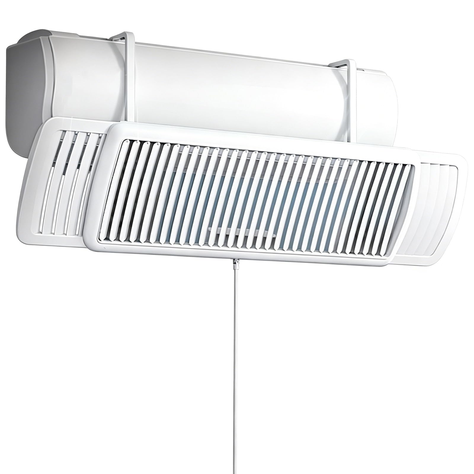 YUE JJXN AC Air Deflector Pull Cord Wind Direction Air Conditioner Deflector, 23.6-37.4in Retractable Vent Cover for Wall Mounted AC