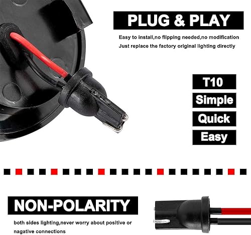 Miniatura 3 de Viesyled LED License Plate Light Tag Lamp Assembly Black Housing Lens Replacement for F150 F250 F350 F450 F550 Superduty Pickup Truck Bronco Mustang