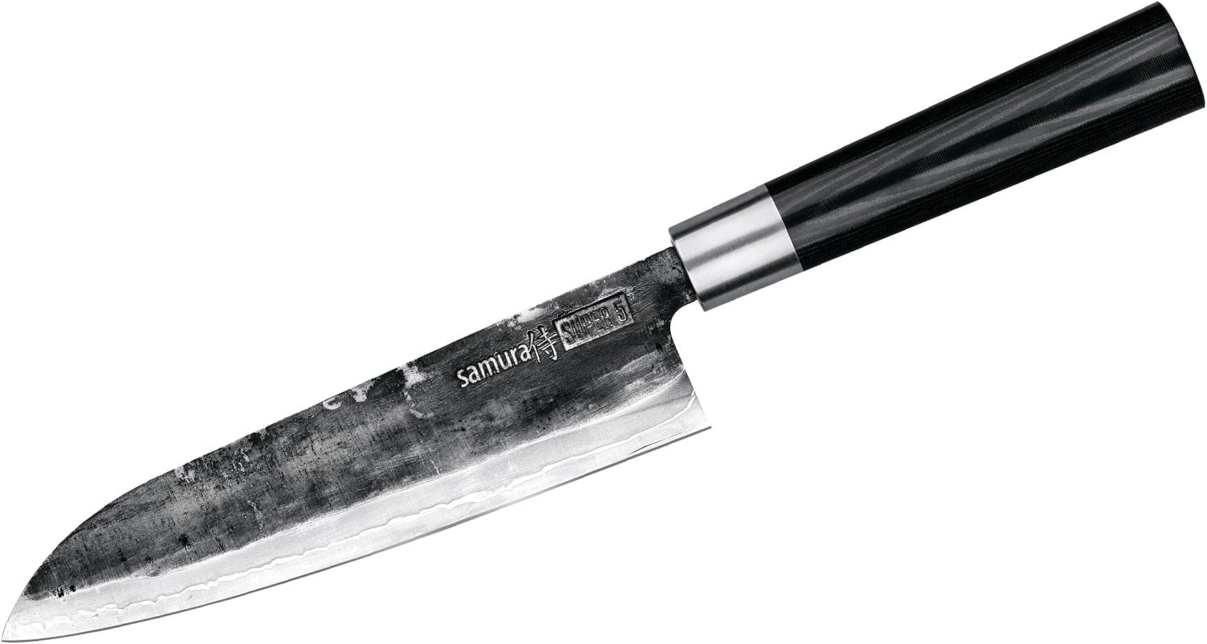 SAMURA Super 5 Damascus Professional Japanese Santoku Kitchen Knife. Hardness 60 HRC
