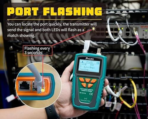 Miniatura 3 de Proskit MT-7071N Probador de red profesional multifuncional POE probador de línea telefónica anti-interferencias Detector de señal de red