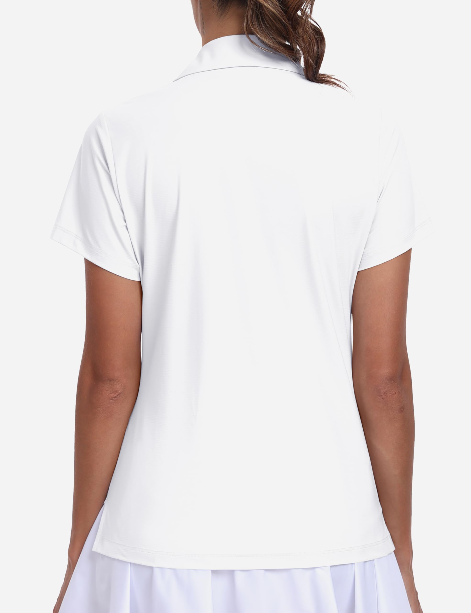 MoFiz Femme Polo Shirt de Sport à Manches Courtes UPF 50+ Polo Golf Tennis Tops