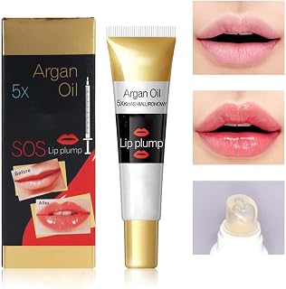 Lip Balm Plumping Lip Gloss,Jelly Lipstick Clear Moisturizing Lip Oil,Waterproof Liquid Lip Plumper Strong Moisturize Lipgloss Long-Lasting Nutritious Lip Plumper Makeup Set for Cracked & Dry Lips