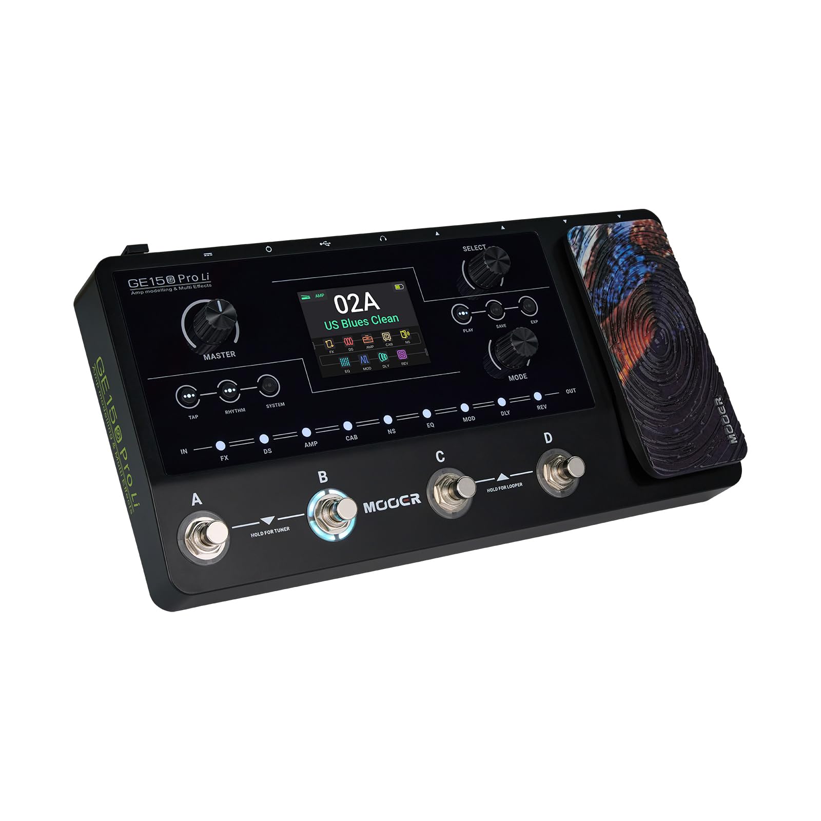 Mooer GE150 PRO Li - Amp Modeling & Multi Effects, with Battery, Black