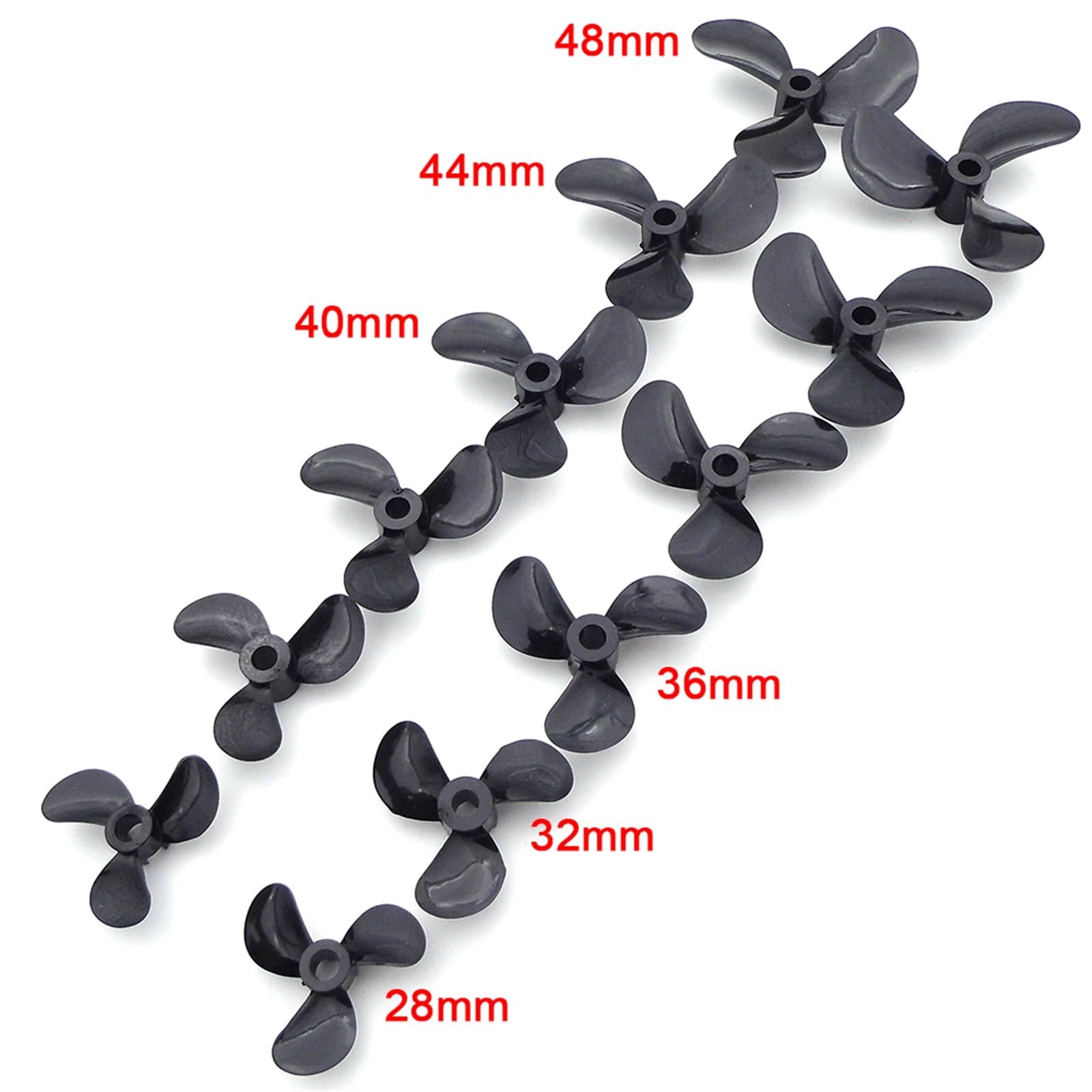 1PC 12mm 14mm 16mm 20mm 23mm Elica In Rame 3 Pale Mini Prop Sinistra Destra Per 2mm Albero RC Barca Bilancia Sottomarino Marino 26 - Foto 7