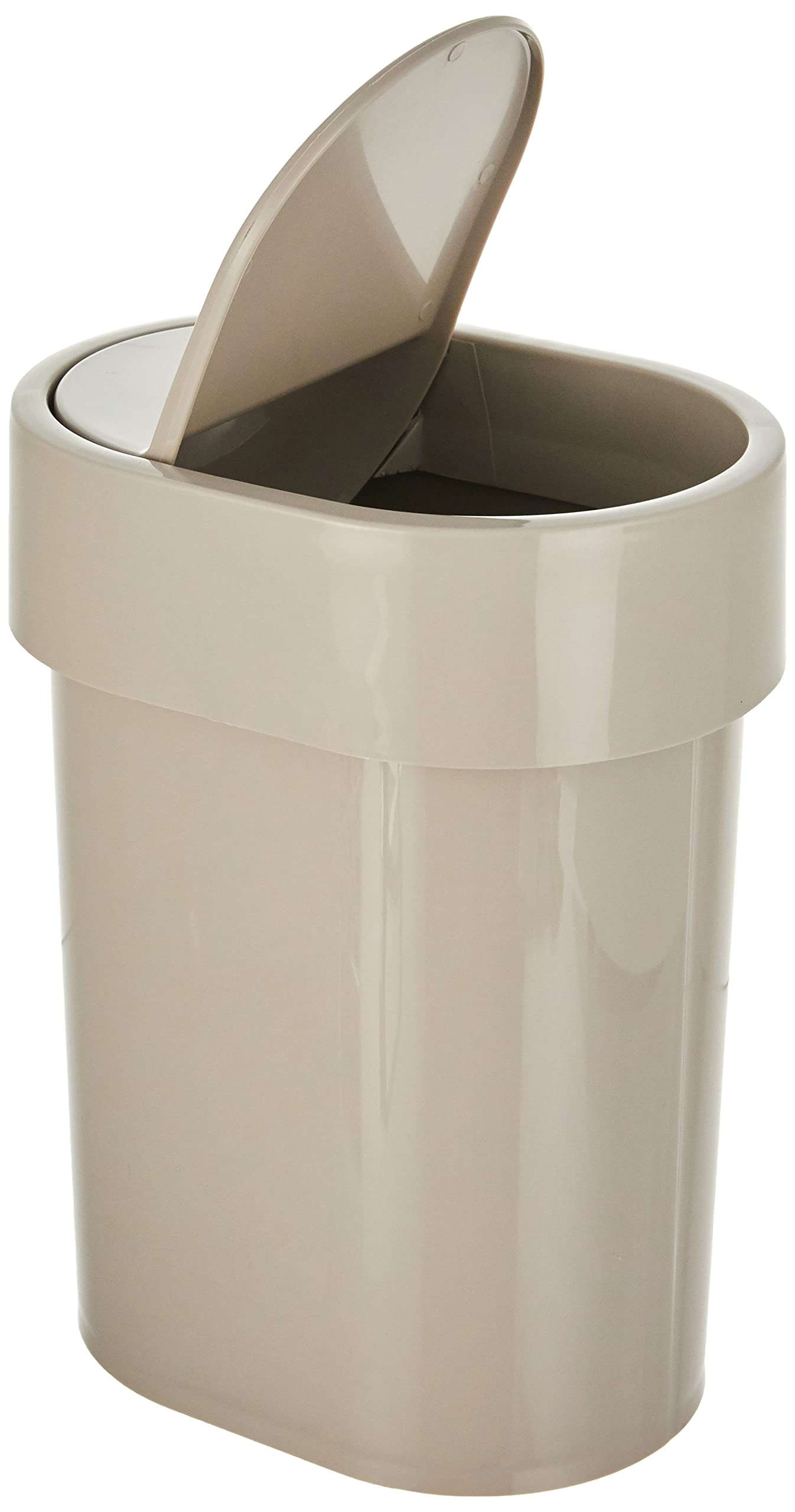 Gedy Bin with Swing Lid, Thermoplastic Resin, Beige, 15 x 21 x 34 cm