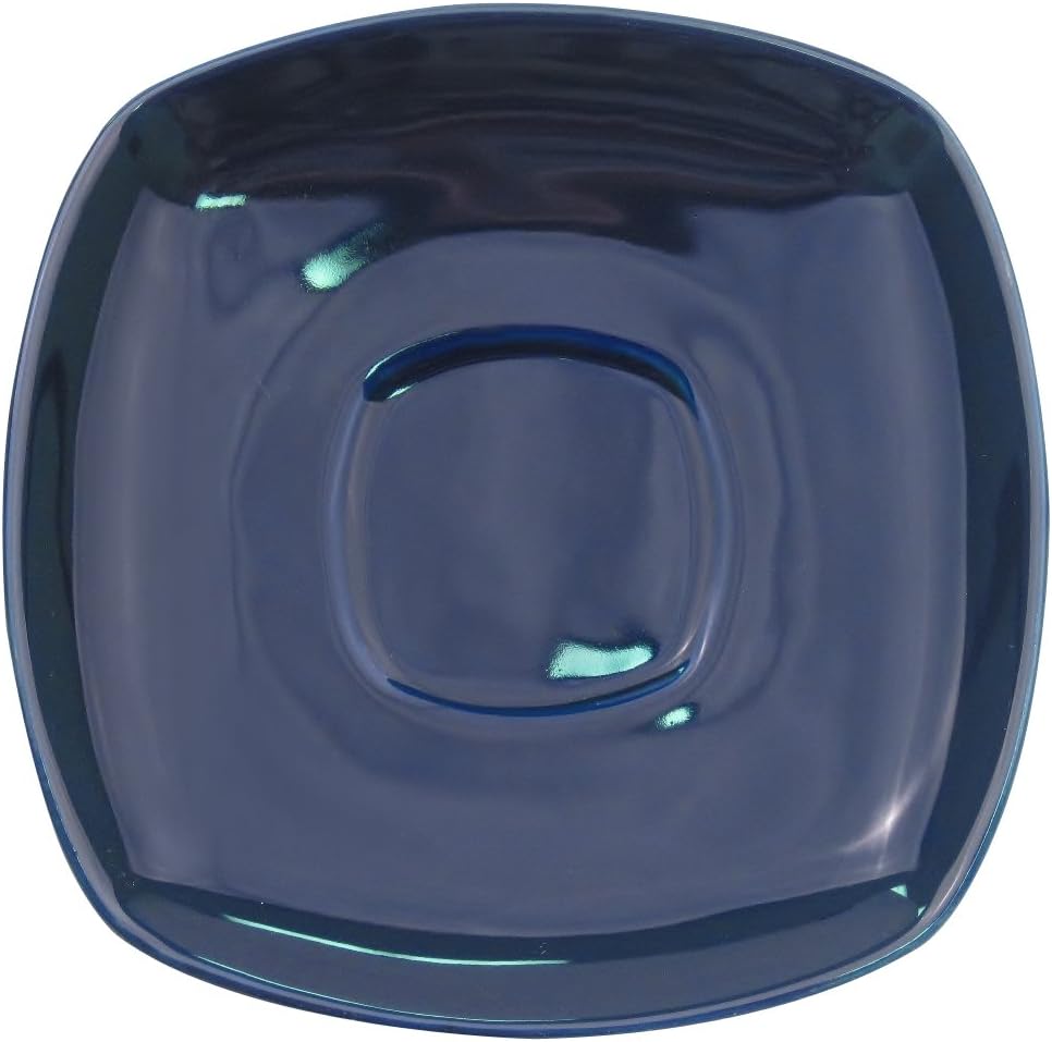 CAC China KC-2-R Color Arts 6-Inch Red Stoneware Square Saucer, Box of 36