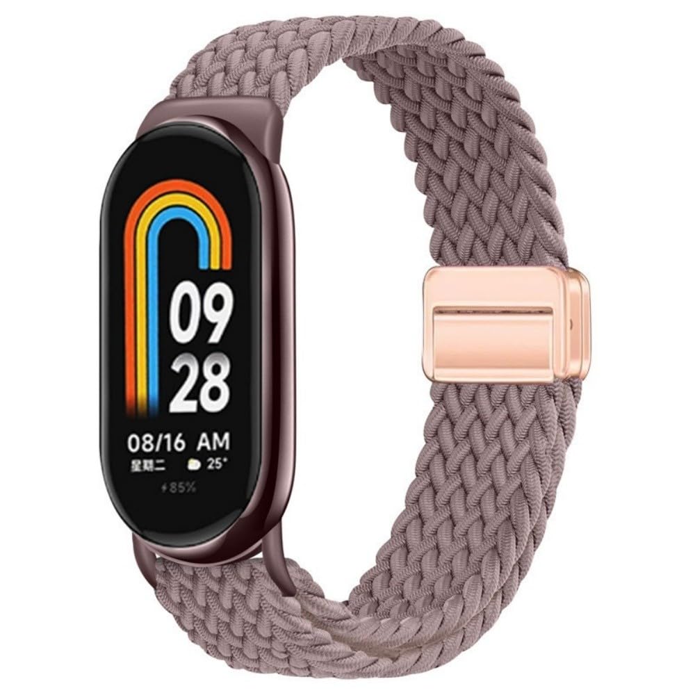 Pleciony pasek do Xiaomi Smart Band 8/9/10 NFC, dla kobiet i mężczyzn, sportowy pasek zastępczy, elastyczny nylonowy pasek do zegarka z magnetycznym zapięciem