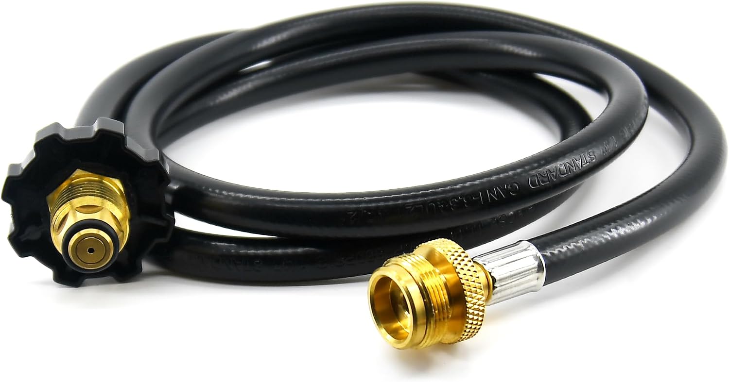 MAJARO 6FT F273704 Propane Hose Assembly Replacement – Propane Adapter Hose for 1lb to 20lb Tanks, Compatible with Big Buddy Style Portable Heaters, Camping Stoves, Grills & Outdoor Propane Appliances