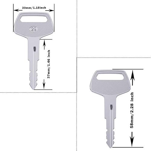 Miniatura 2 de Juego de llaves de encendido para equipo pesado, paquete de 10, llave 787 Komatsu, reemplaza a la pieza OEM TR261434, se adapta a excavadoras