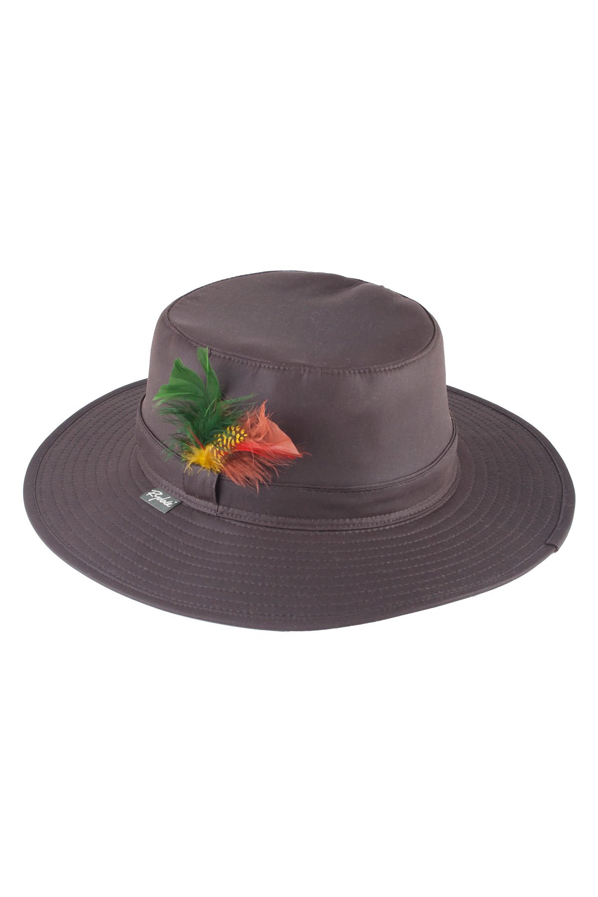 Rydale Brown Wide Brim Waxed Hat Medium