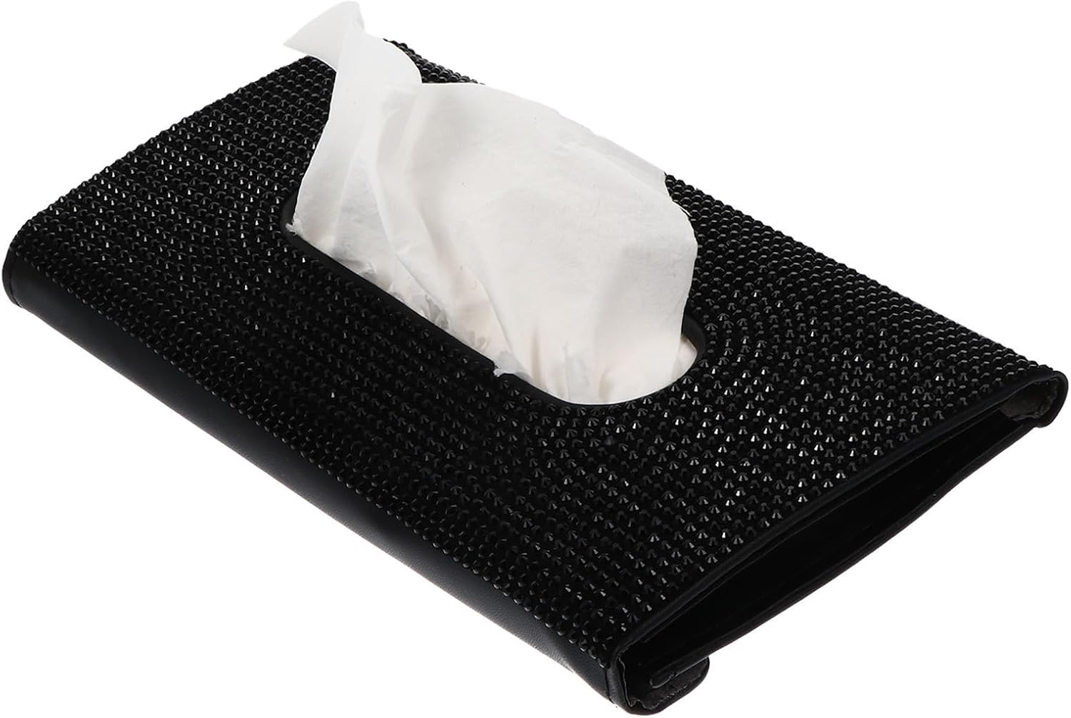 NUOBESTY Black Leather Car Tissue Box Holder for Truck and Boat Visors