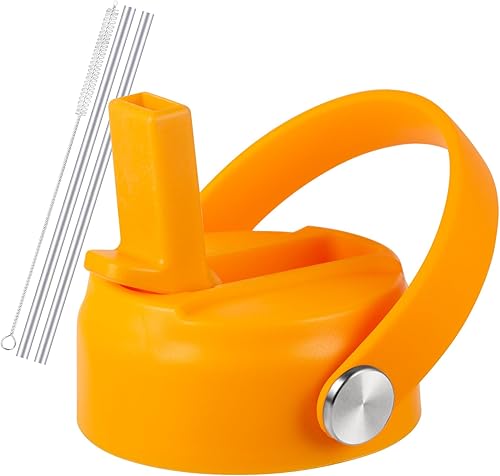 Tapa de popote para Hydro Flask de boca ancha de 32 40 onzas, tapas con mango flexible compatible con HydroFlask, tapa flexible deportiva de