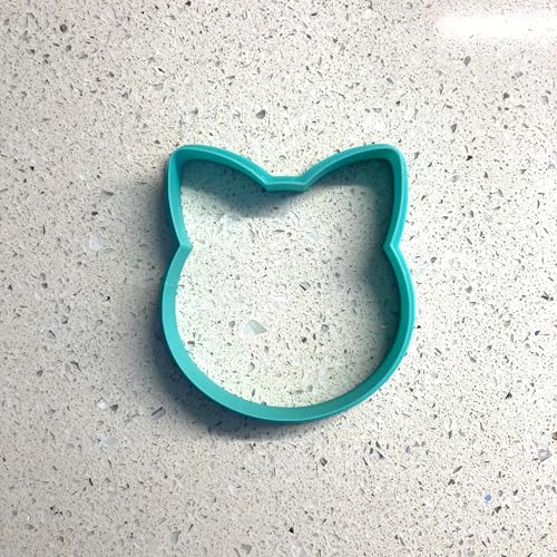 Kedi Şeklinde Kurabiye Kalıbı ve Damga Seti, Turkuaz, Çok Amaçlı Silikon, Şeker Hamuru ve Hamur Şekillendirici, Kedi Temalı Pasta Dekorasyon Malzemesi (8 cm)