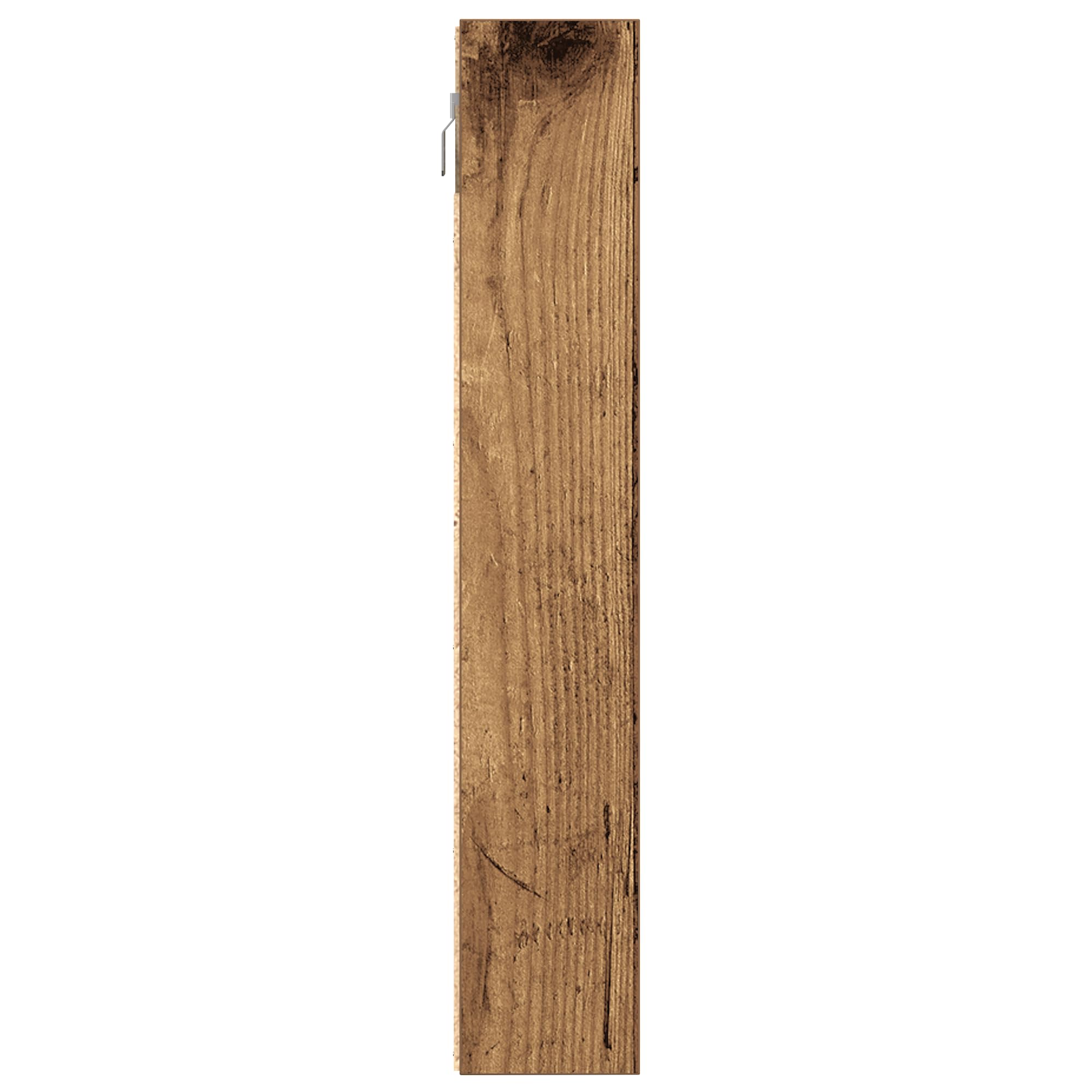 Wandregal aus Massivholz Recyceltes Holz Rustikal Braun 100x8.5x50 cm mit 8 Fächern für Bücher Pflanzen Deko Wohnzimmer Schlafzimmer Büro