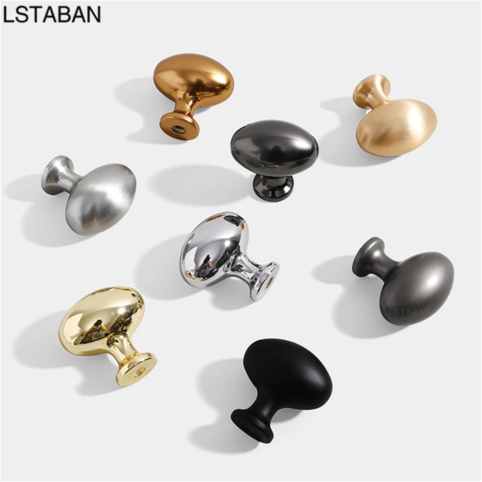 DFLPBHAV Kitchen Cabinet Handle Oval Furniture Cabinet Knobs Zinc Alloy Cupboard Wardrobe Drawer Door Pull Furniture 1Pcs(Big Brown)