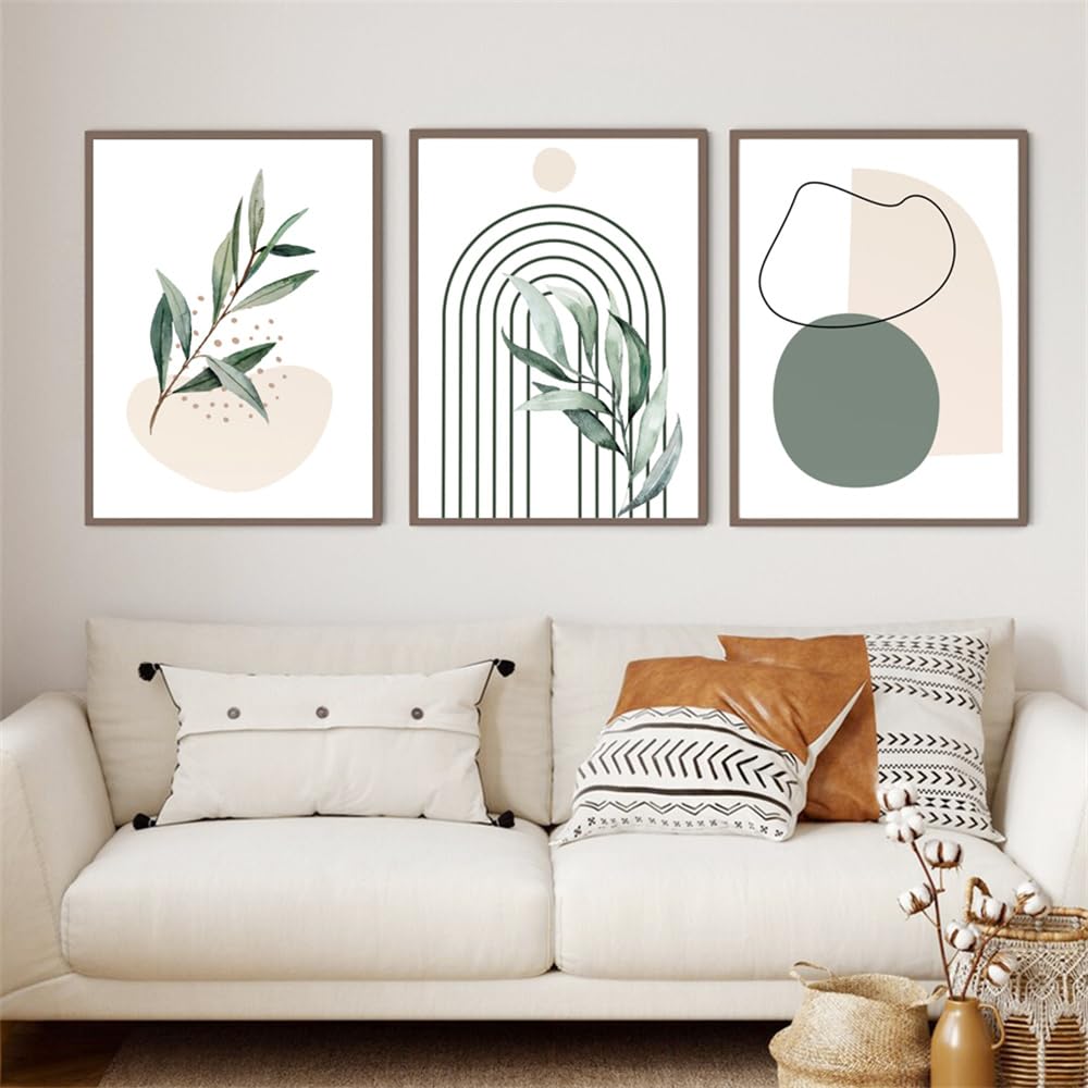 Wbyzac Multicolored Botanical Posters-Abstract Aesthetics Geometric Boho Wall Art Prints Nordic Posters Bedroom Living Kitchen Room Decor Pictures Canvas Painting-60 * 80Cm*3Pcs (No Frame)