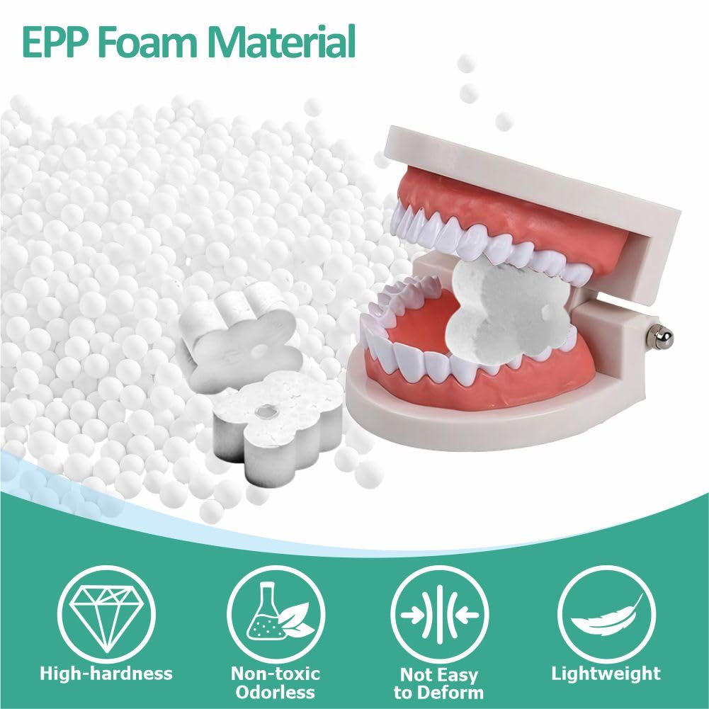 100 piezas Bloques de mordedura dental desechables - Abridor de apoyos de boca de espuma EPP para niños y adultos