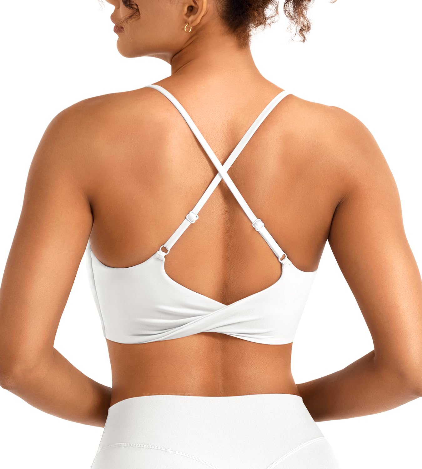 YEOREO Sport BH Damen Gepolsterter Sport BH mit Twist Cross Back Verstellbare Dünne Träger Fitness Yoga Top Gym Bra für Training Workout