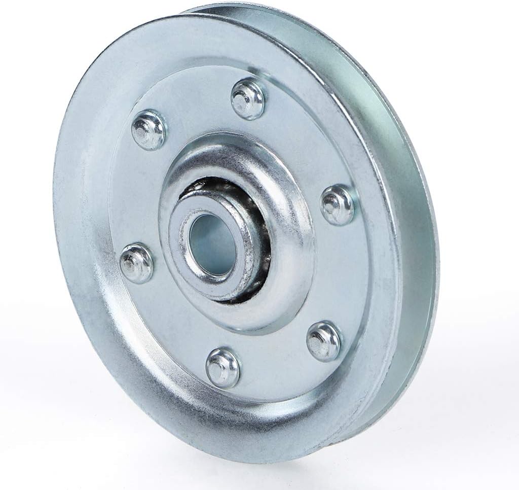 Skelang Garage Door Pulley 3”, Sheave Pulley 3/8” Bore, Extension Spring Pulley Wheel for Replacing Old and Worn Pulley, 200 LB Load Rating, Pack of 4
