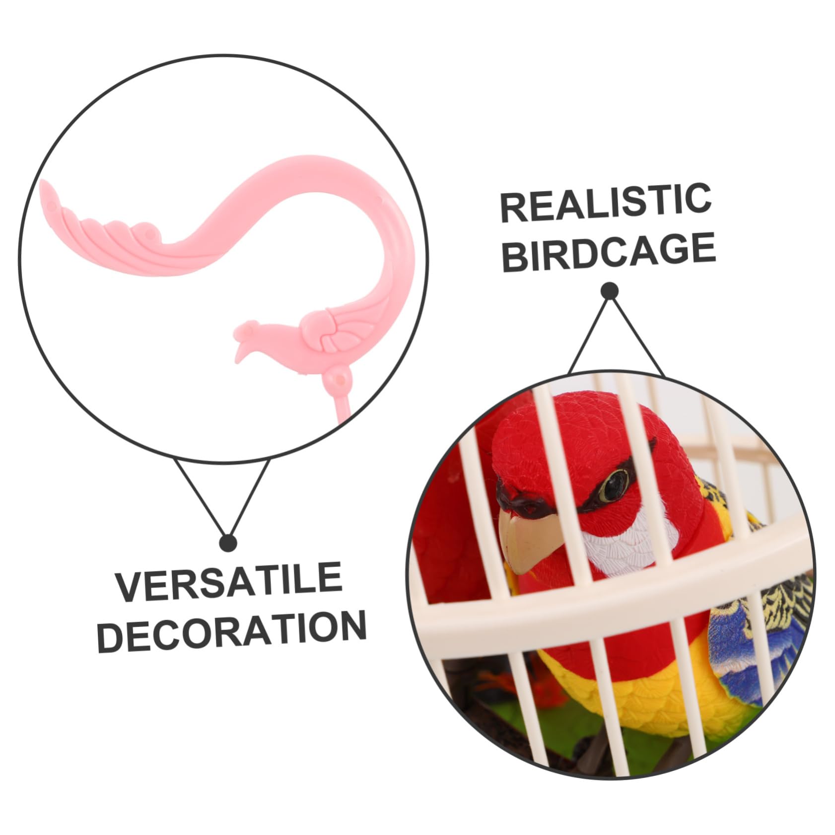 Yardwe Induktions-vogelkäfig-Spielzeug Mit Simuliertem Vogel Zwitscherndem Vogelspielzeug Hängendem Käfig Für Wellensittich Interaktivem Spielzeug Für Junge Mädchen Akustischer Bewegung u