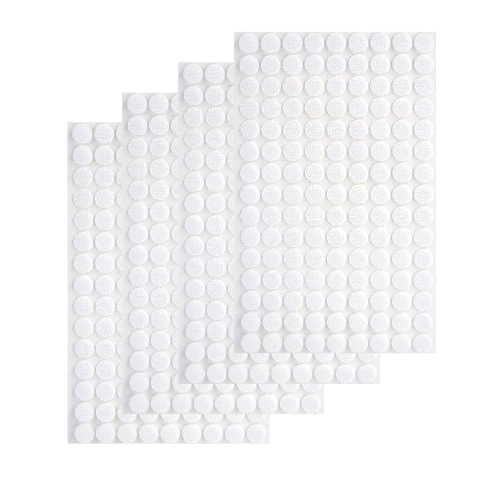 540 Pièces Scratch Autocollant Rond 10mm Double Face Hook & Loop Pastille Adhesive Blanc