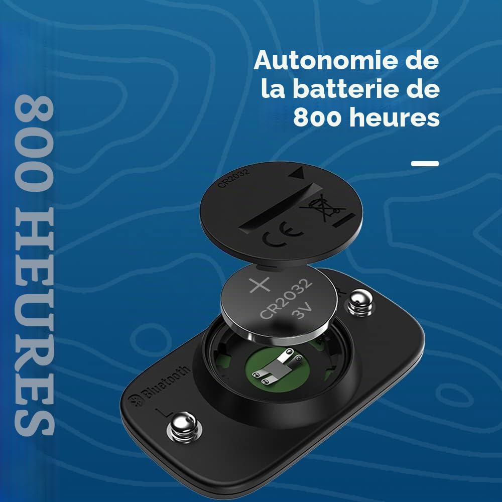 GEOID HS500 Moniteur de fréquence Cardiaque Sangle de Poitrine, Bluetooth 4.2/Ant+, Capteur de fréquence Cardiaque étanche IP67, Compatible Wahoo, Zwift