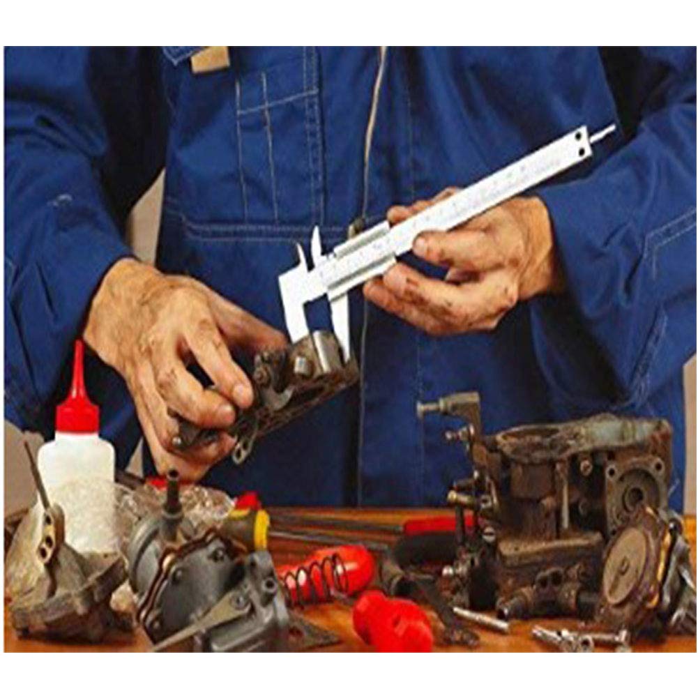 Edelstahl-Messschieber,Industrie-Präzisionsmessschieber,Einteiliges Messwerkzeug Geschlossener Ausführung,200 Mm Für Durchmesser-/Innendurchmesser-/Stufen-/Tiefenmessung,1 Stck