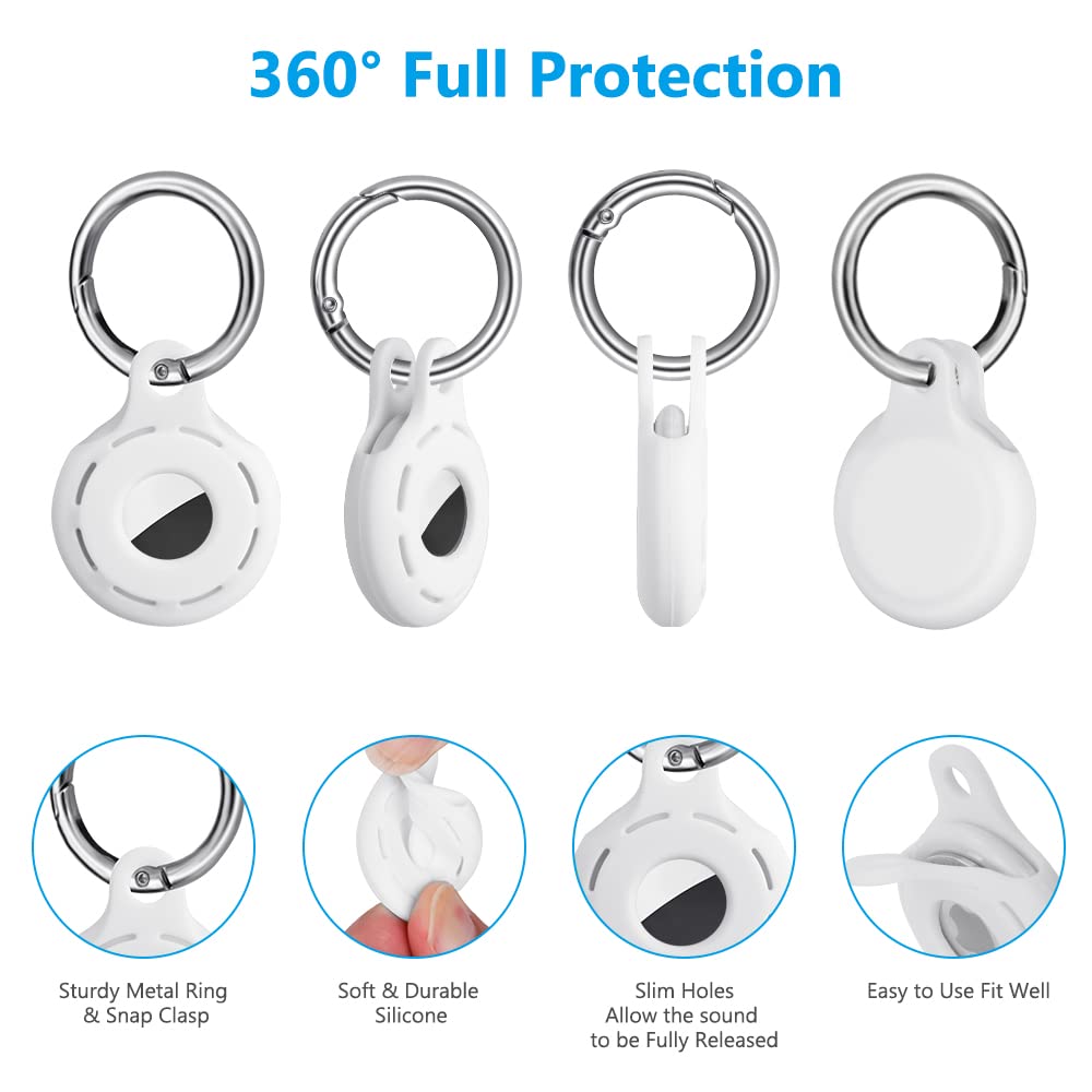 Ainiv Llavero para AirTag, 1 Pieza Llaveros para AirTag Funda Protectora de Silicona, Localizador Keychain Portátil Antipérdida, Protectora Funda Mascotas y Mochilas — view 33