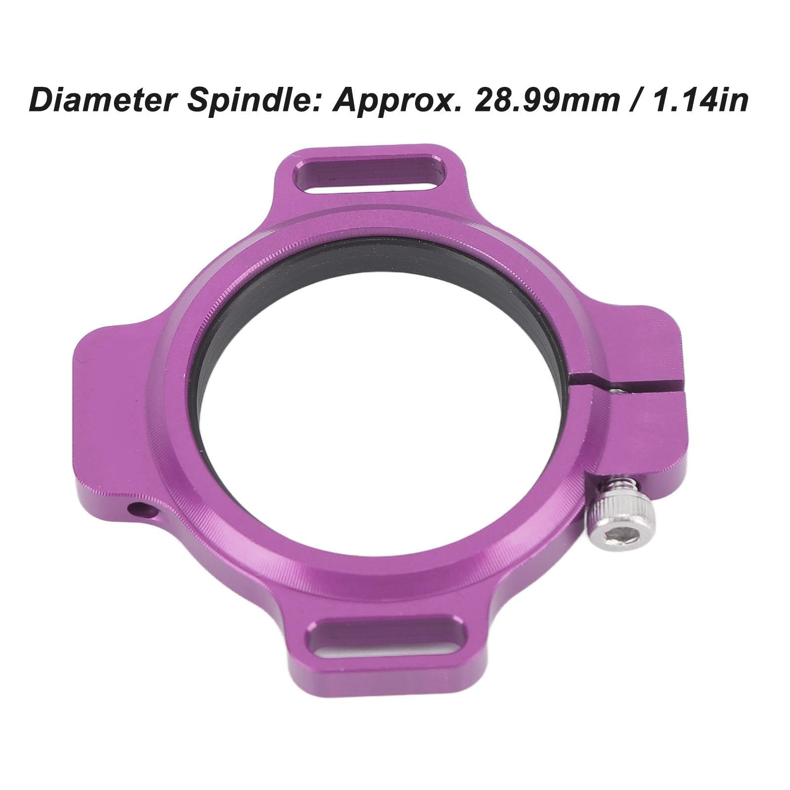 Tissting Preload Adjuster 28.99mm/1.14in Purple Aluminium Alloy Bicycle Crank Chainring Adjuster with Thread Ring and Adjuster - Image 2