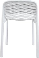 Vista 24 de CozyBlock Punch - Silla de comedor apilable perforada para interior y exterior, juego de 2 unidades (gris oscuro)
