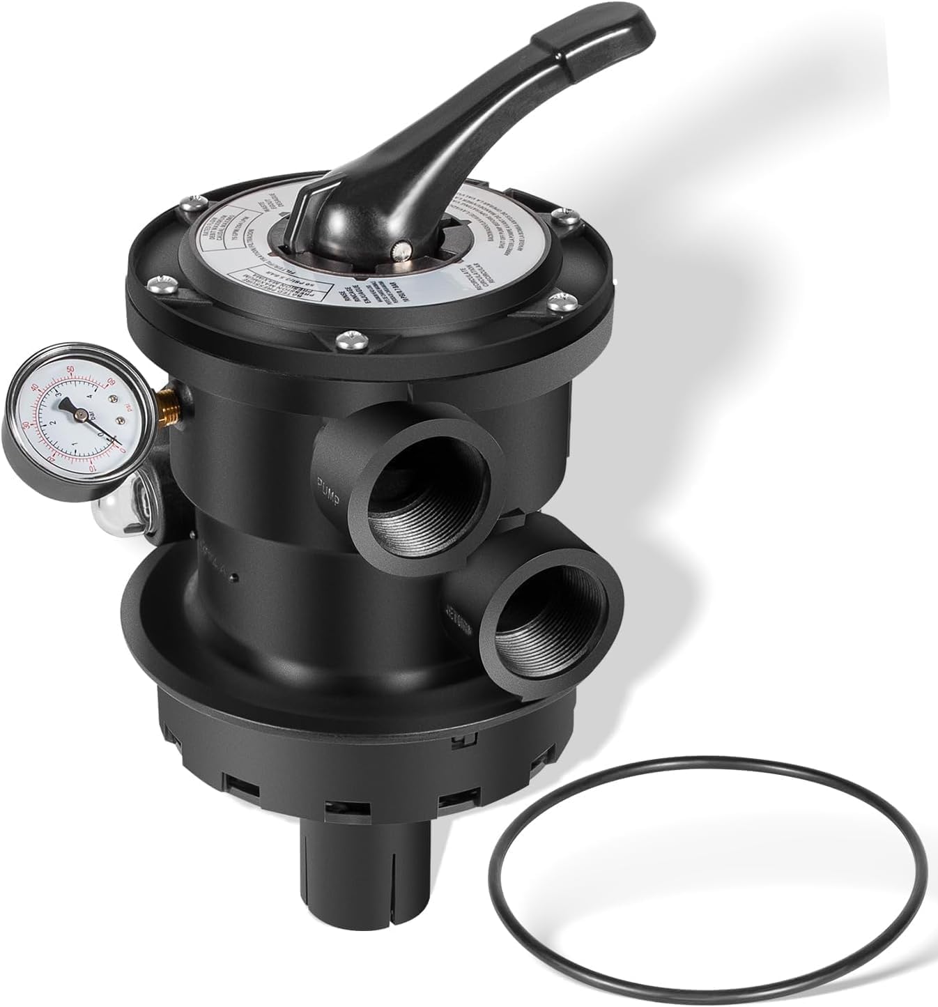 SP0714T Fits for All Hayward Above-Ground Pro and VL Series Mount Sand Filter with 1-1/2" FIP Plumbing Connection Size for 1.5-Inch FIP Plumbing 7-Positions Clamp Style Control Valve Upgraded Black