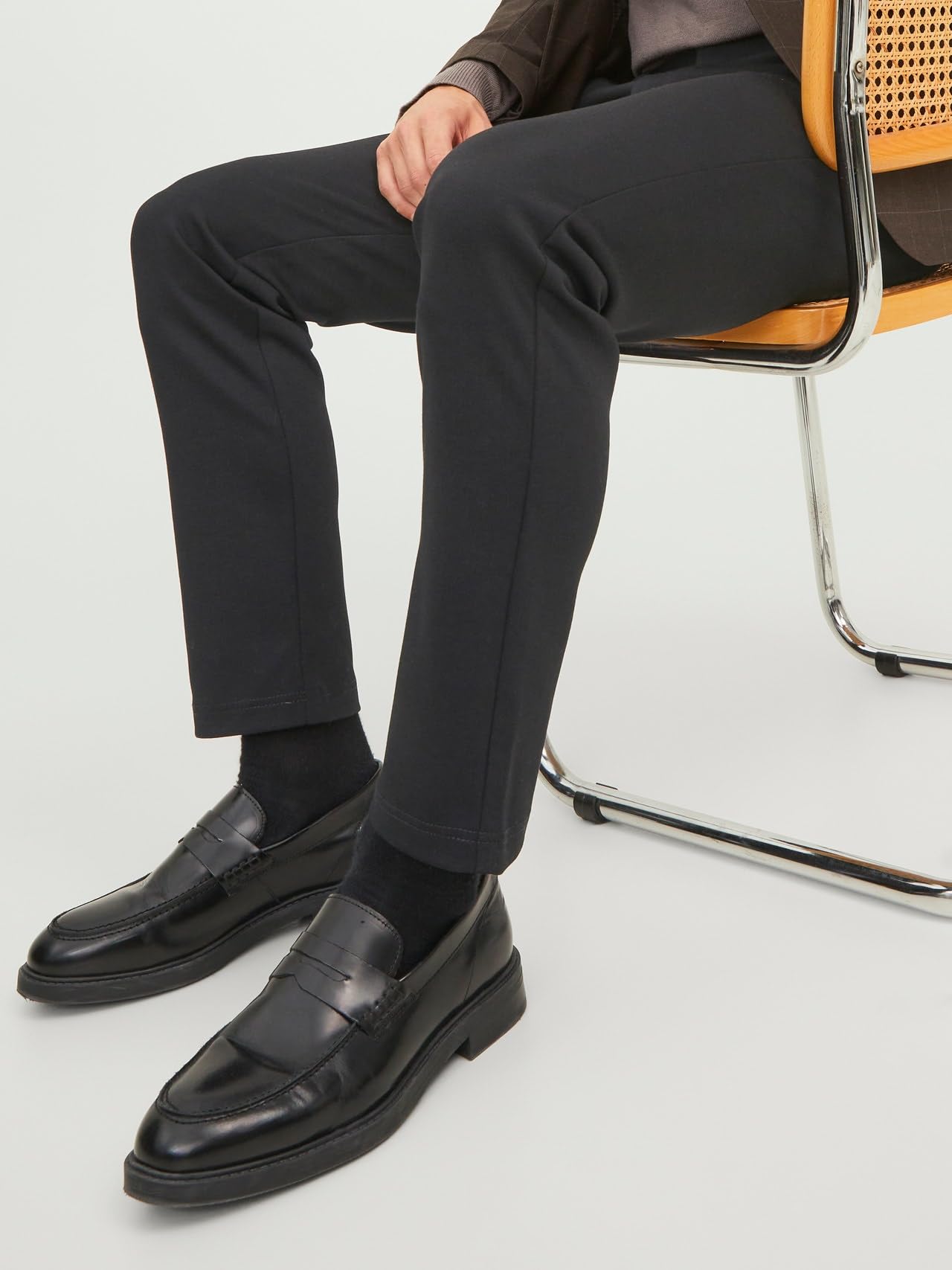 JACK & JONES Pantalones Hombre Pack de 2 – Chinos Slim Fit, Ropa Casual y de Vestir, Cómodos y Modernos, Tiro Medio, Poliéster y Viscosa, Elegantes y Transpirables