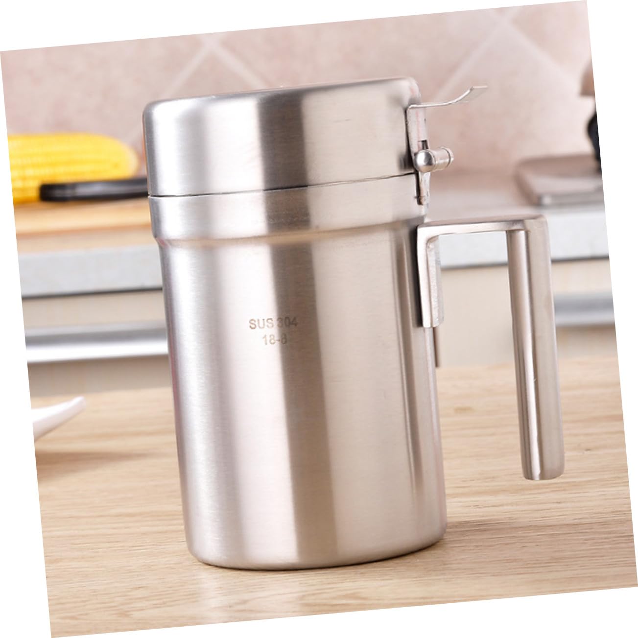 Botella Dispensadora de Aceite de Acero Inoxidable Prueba de Goteo para Aceite Vinagre y Cocina