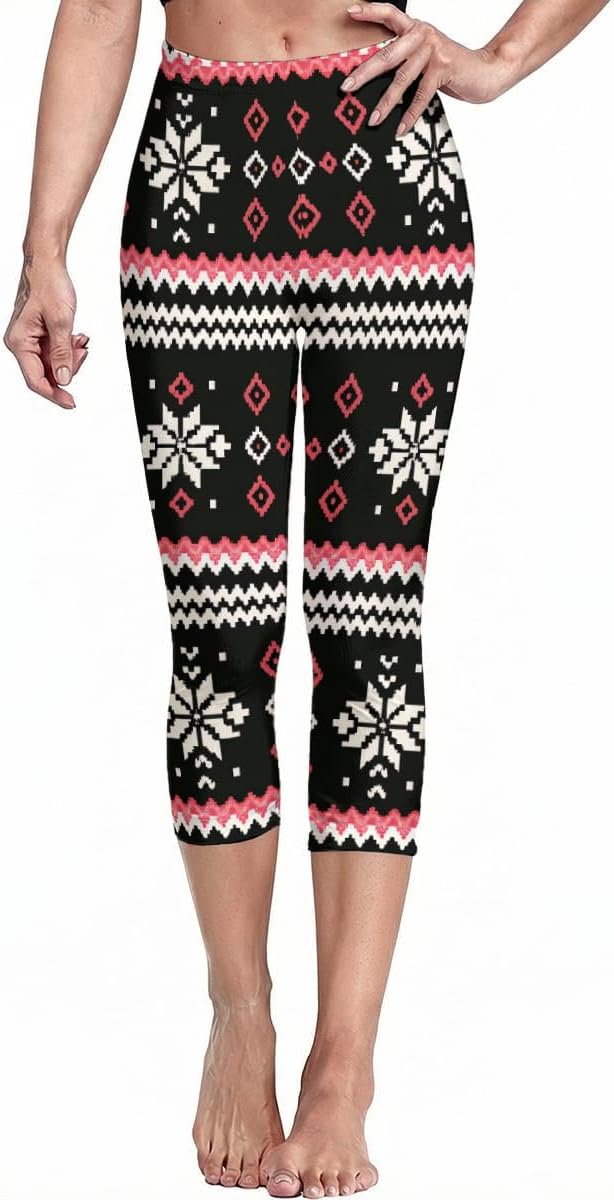 Sister Amy Girl 3D Printed Geometric Figures Ankle Elastic Tights Legging