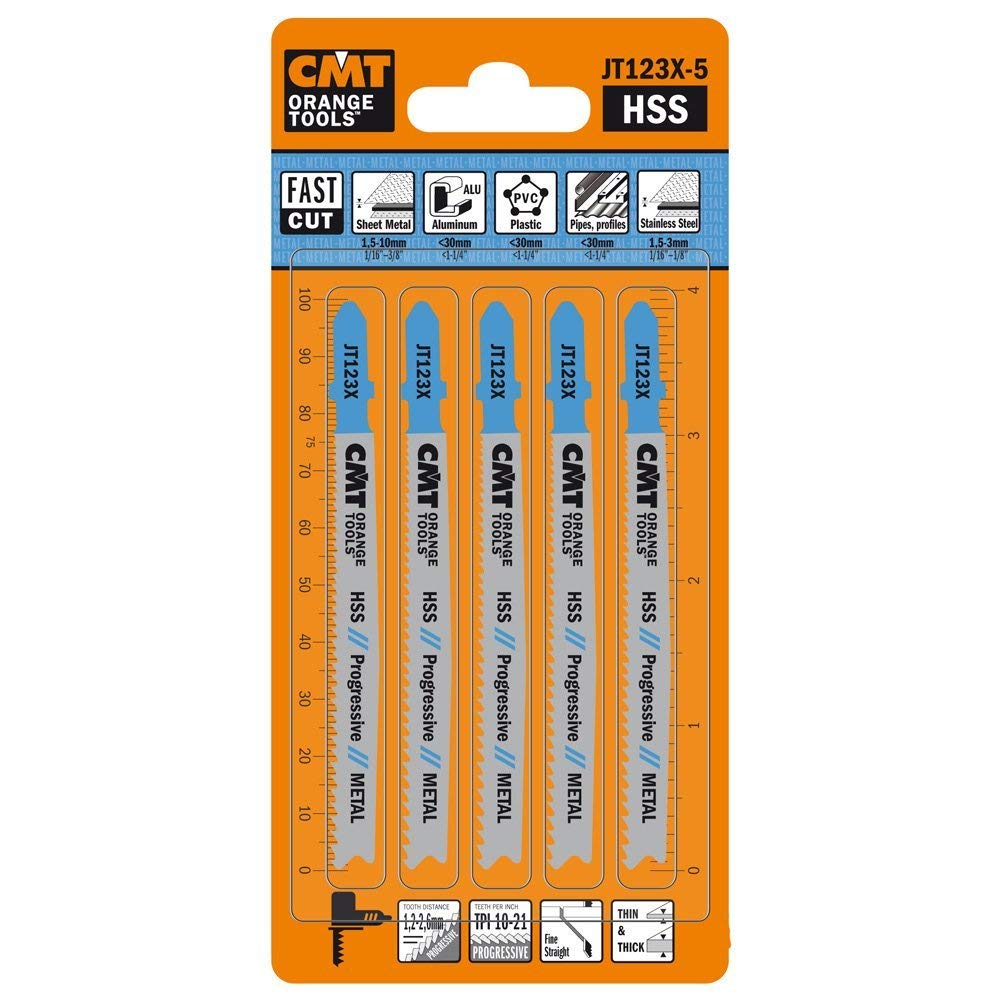 Lames de scie sauteuse métal Jt123 X CMT pour éviter les vibrations