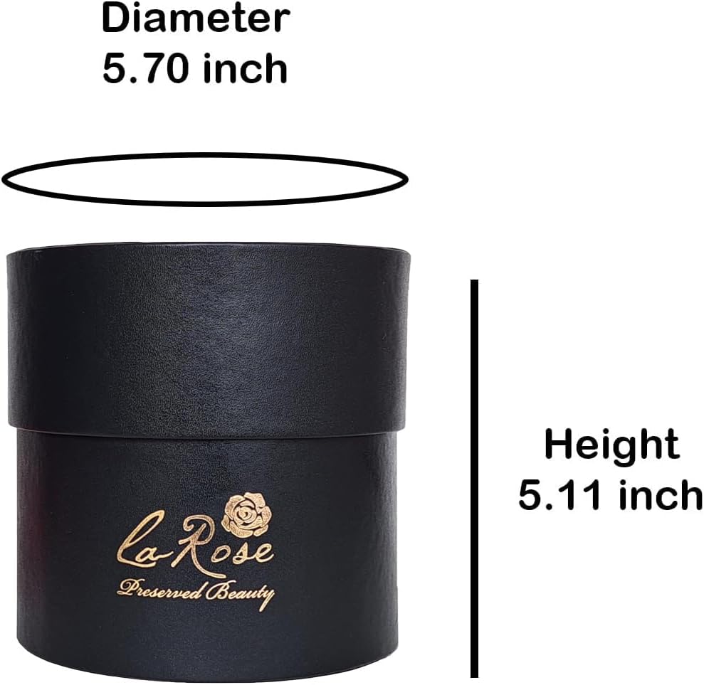 Miniatura 5 de 9 rosas rosadas XL perfumadas naturalmente preservadas en caja de lujo para sombreros redondos, hecha a mano en Ecuador