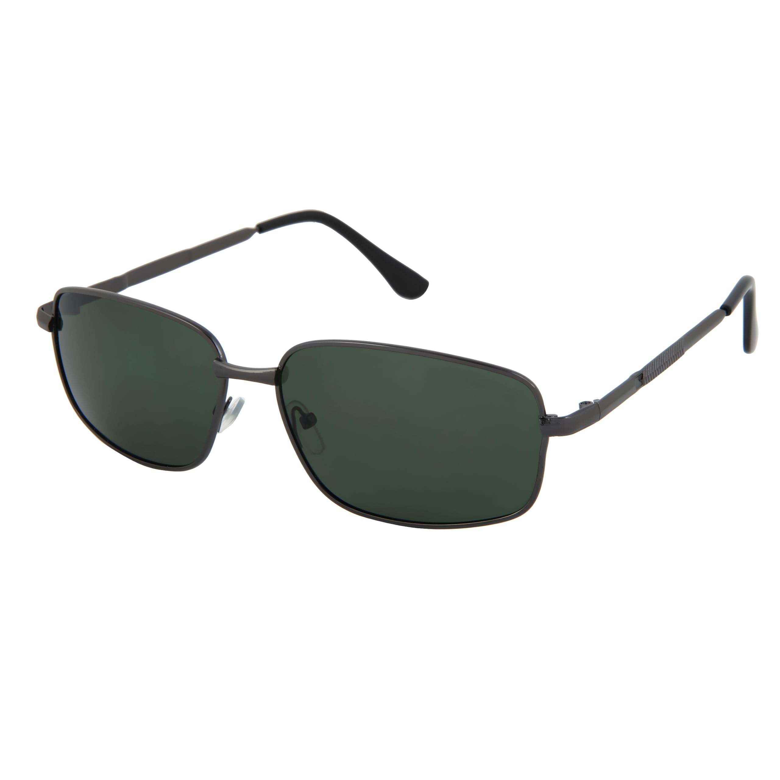 Metal Frame Sunglasses, UV Protection, Green Polarized Lens, Square Design, Gunmetal Grey (as10)-image-10