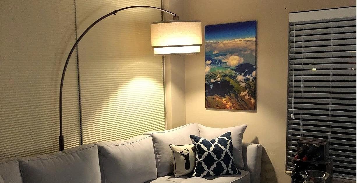 Bеѕt Sеllеr Brightech Mason - Arc Floor Lamp with Unique Hanging Drum Shade for Living Room Matches Your Decor - Arching Over The Couch from Behind, This Standing Pole Light Gets Compliments - Nickel 60% оƒƒ Dіѕсоunt Brightech Mason - Arc Floor Lamp with Unique Hanging Drum Shade for Living Room Matches Your Decor - Arching Over The Couch from Behind, This Standing Pole Light Gets Compliments - Nickel